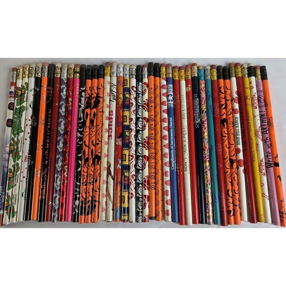 LOT of 41 Vintage 90s PENCILS Ad TMNT Cartoon Disney Holidays UNSHARPENED New - Picture 2 of 8